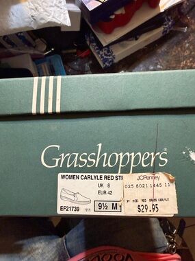 Grasshoppers womens Carlyle red slip on shoes